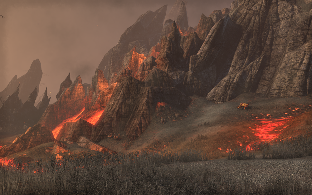 Fiery volcanoes feature prominently in the Stonefalls.