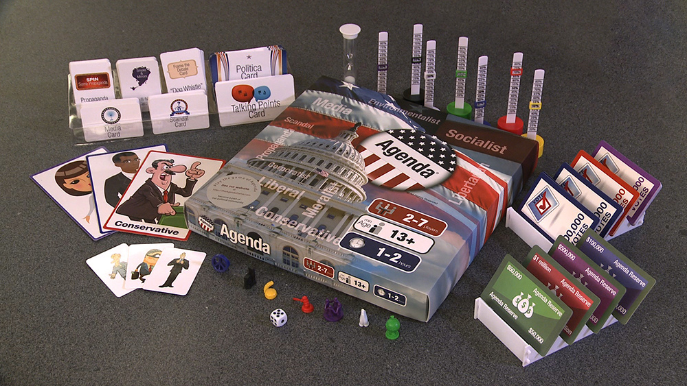 Game includes all cards, counter, and pieces displayed here.