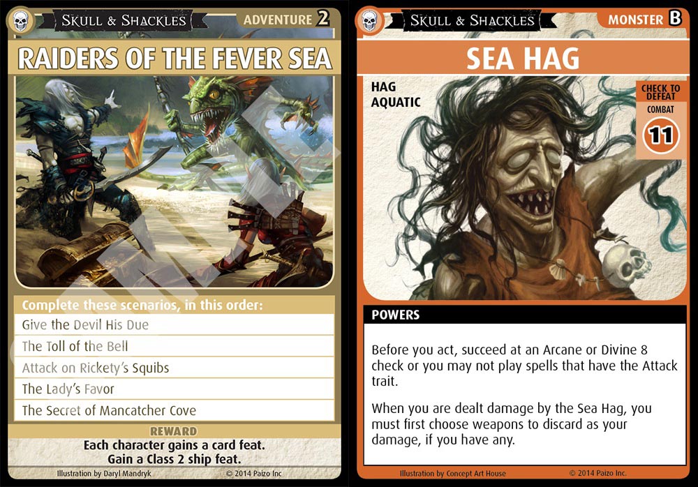 Adventures (left) consist of multiple scenarios and usually unlock new abilities while monsters (right) are the most common peril you will face.