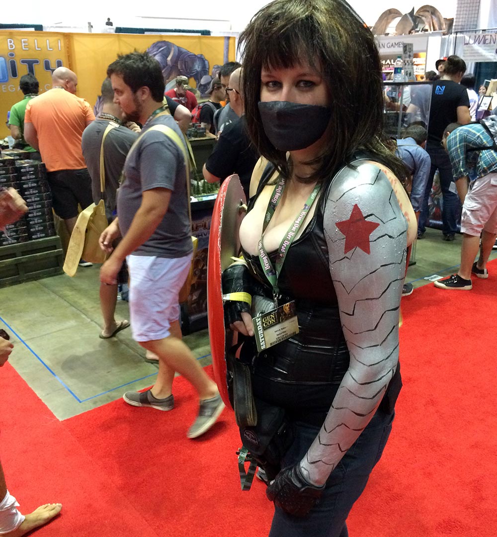 Female winter soldier definitely turned some heads!